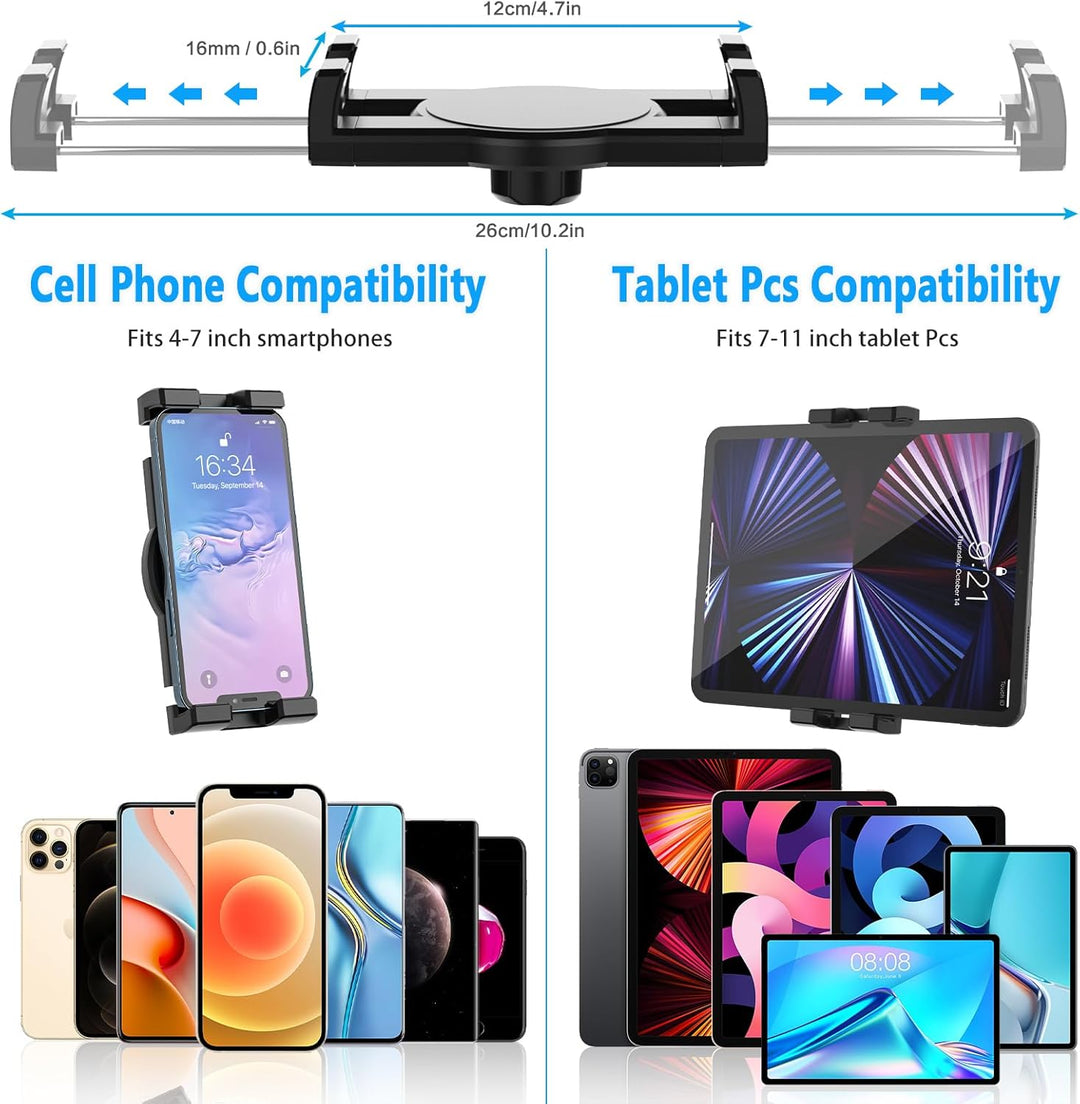 woleyi Auto/LKW Rückspiegel Tablet Halterung [Multifunktionale Drehbare] KFZ Handy Tablet Spiegel Au