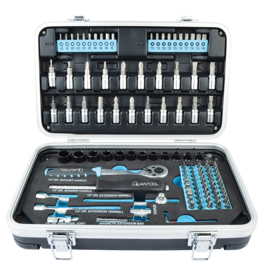 Quantool Q25003 Schraub- und Bitsatz, 116-teilig