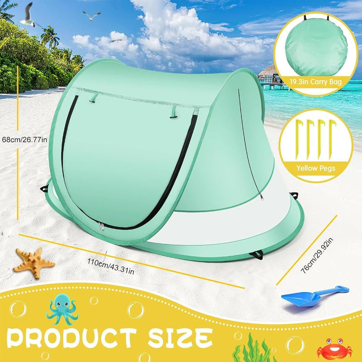 Pop up Strandmuschel - Baby Strandzelt, Tragbare Sonnenschutzkuppel Für Kleinkinder, Pop Up Zelte Mi