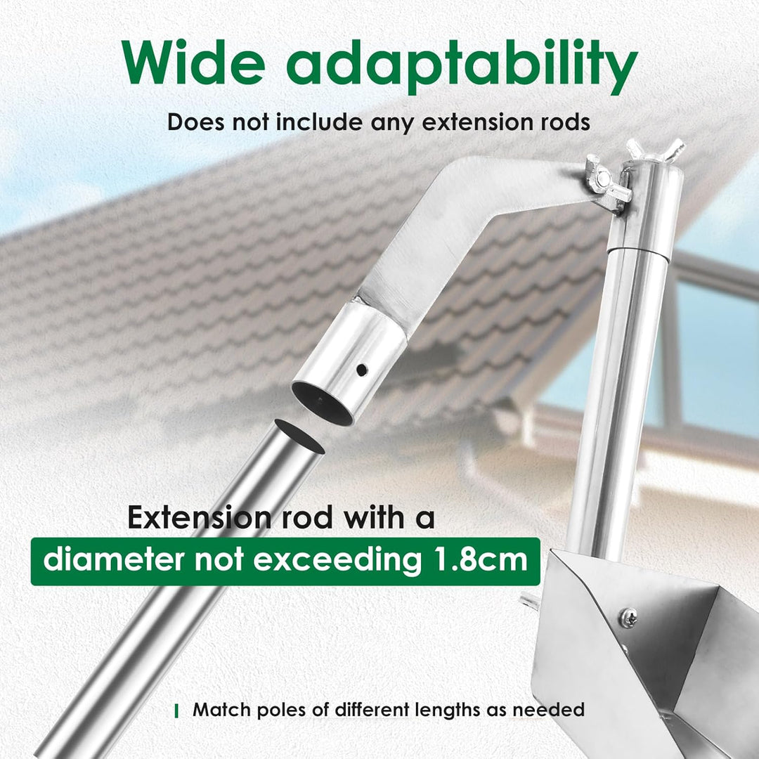 Dachrinnenschaufel Edelstahl Dachrinnenreinigen zum Reinigung von Blättern und Schmutz Dachrinnenrei