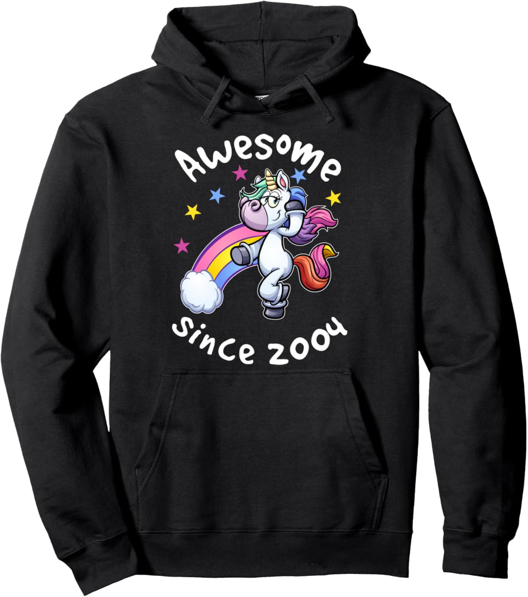 18. Geburtstag Frauen Einhorn Geboren 2004 18 Jahre Pullover Hoodie