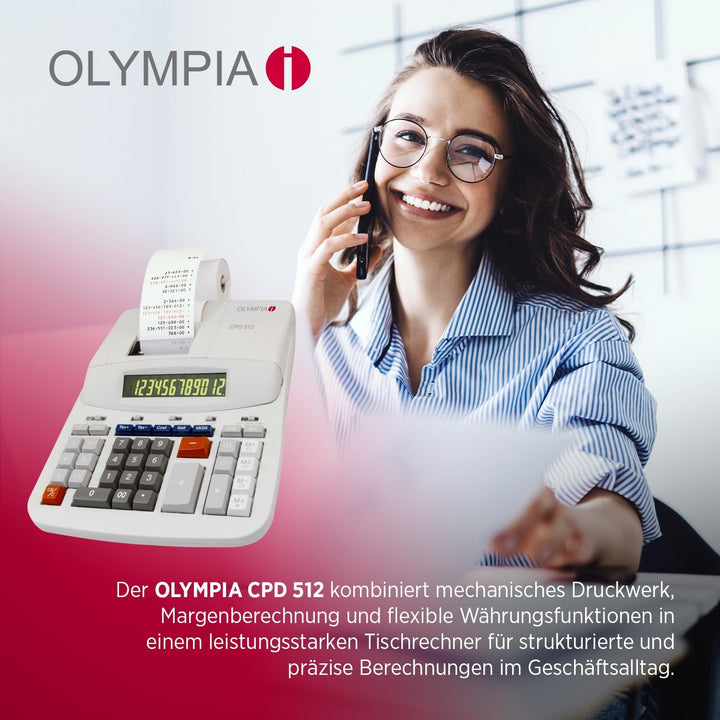 OLYMPIA Tischrechner CPD 512 Single, Single