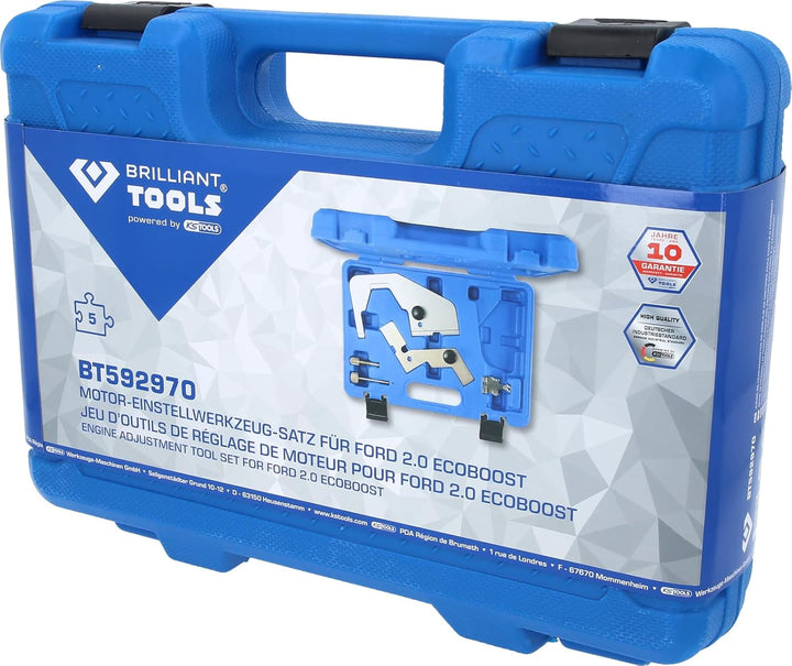 BRILLIANT TOOLS BT592970 Motor-Einstellwerkzeug| für Ford | 2.0 Ecoboost | 5-tlg. [Powered by KS TOO