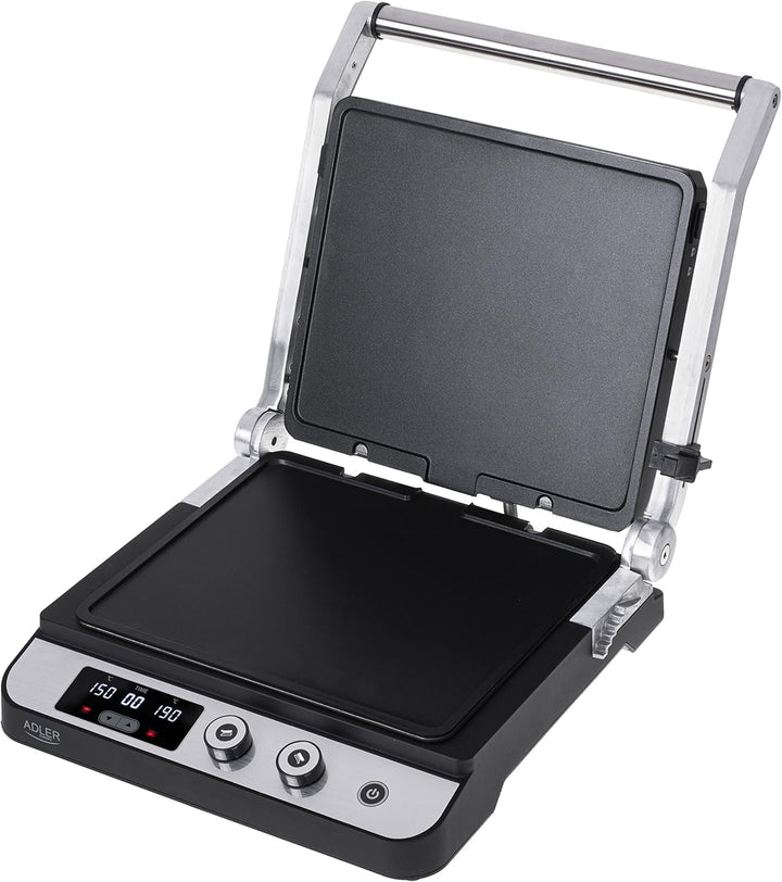 Adler AD 3059 Elektrischer Grill 2 in 1 Elektrogrill mit Kontaktgrill und Tischgrill Funktion 3000W