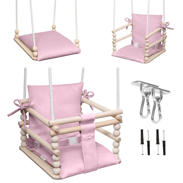 MAMOI Babyschaukel 3in1 mit Sicherheitsgurt – Kinderschaukel für 6–36 Monate, max. 20 kg, Indoor