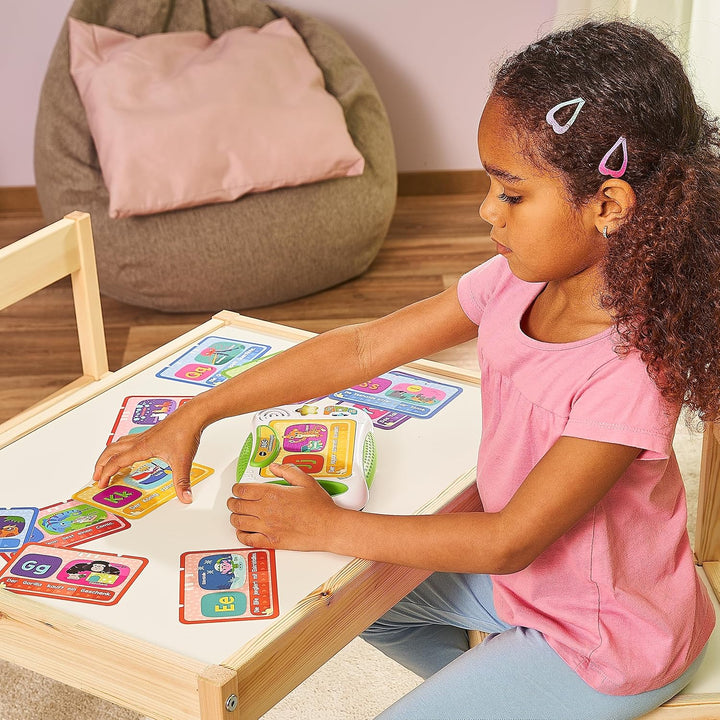 VTech ABC-Lernkartenspass – Lernkartenboard mit bedruckten Buchstabenkarten und Lerninhalten zu den