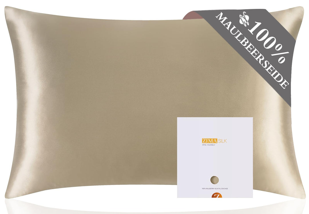 ZIMASILK Kissenbezug aus 100% Seide für Haare und Haut. Doppelseitige 19 Momme Reine Maulbeerseide K