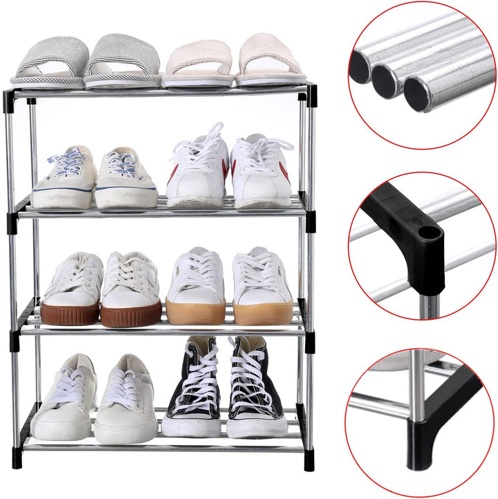 Stapelbares kleines Schuhregal, Eingangsbereich, Flur und Schrank, platzsparende Aufbewahrung und Or