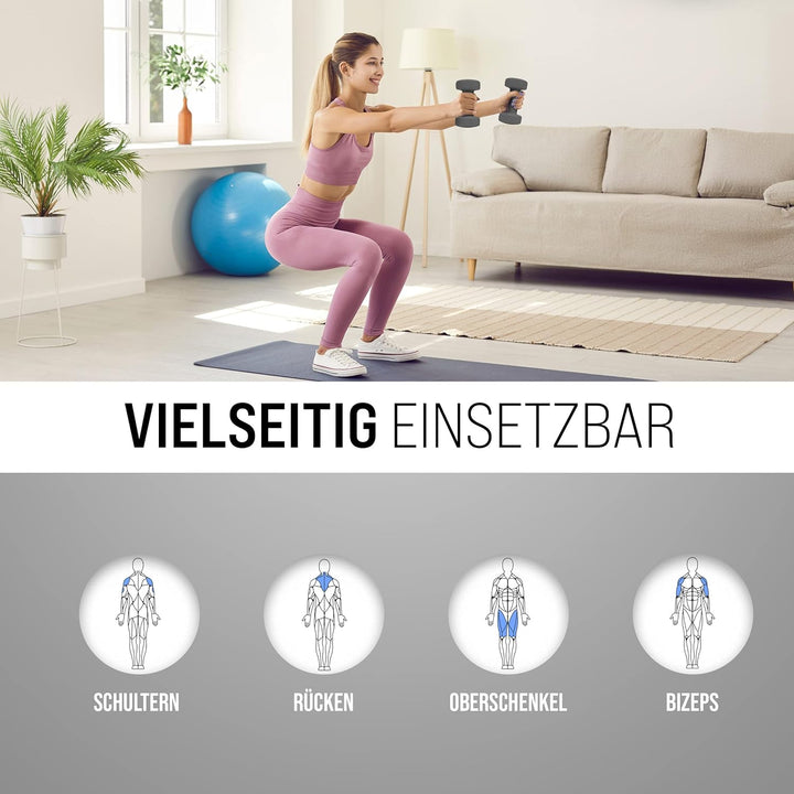 Apollo Hantel Set Kurzhantel | 2 Hanteln | 2er Hantelset | Gewichte für Krafttraining | Kurzhanteln
