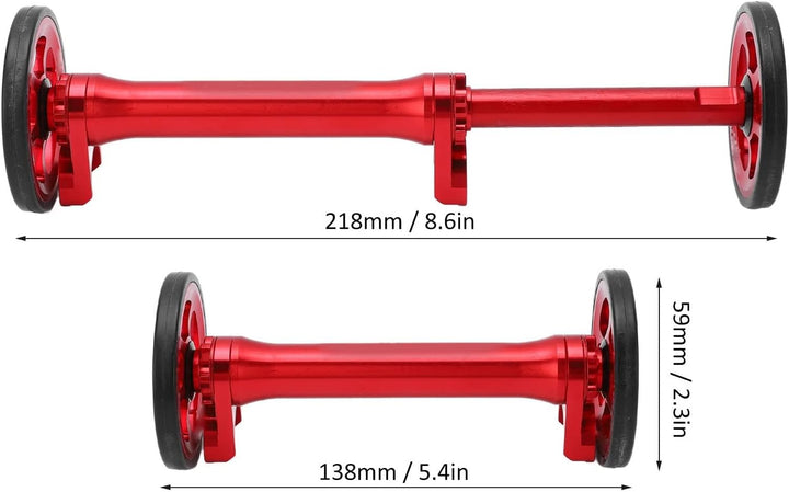 Easy Wheel Faltrad-Verlängerungsstange Teleskop-Verlängerungsstange für Brompton 3sixty rot, rot