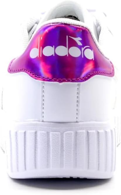 Diadora Game Step GS 177376 D0283 Damen-Sneaker 22 EU White Robinia Violet, 22 EU White Robinia Viol