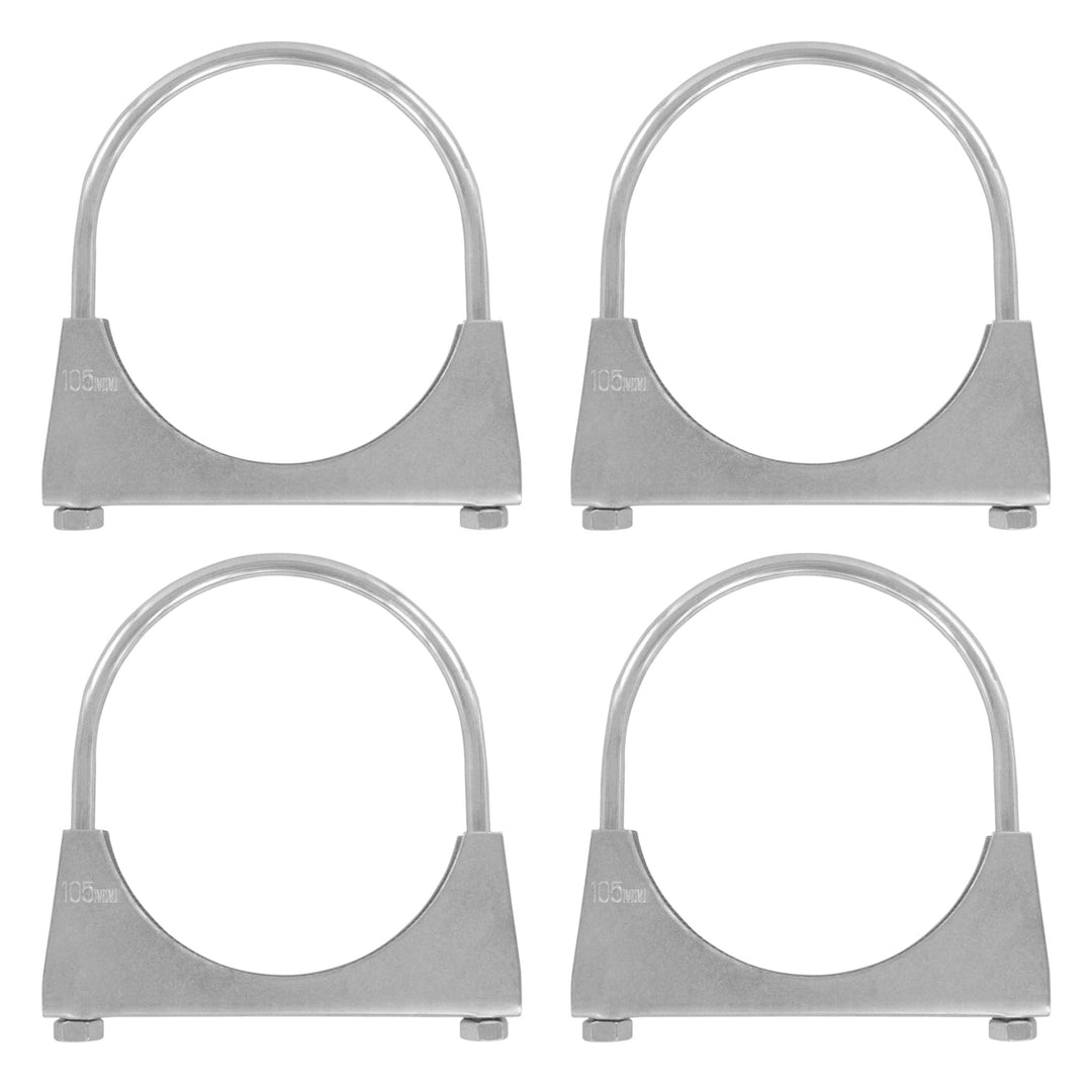 4er Set U Bügel Rohrschellen M8 x 105mm extrem belastbare Montageschellen aus verzinktem Stahl (4 St