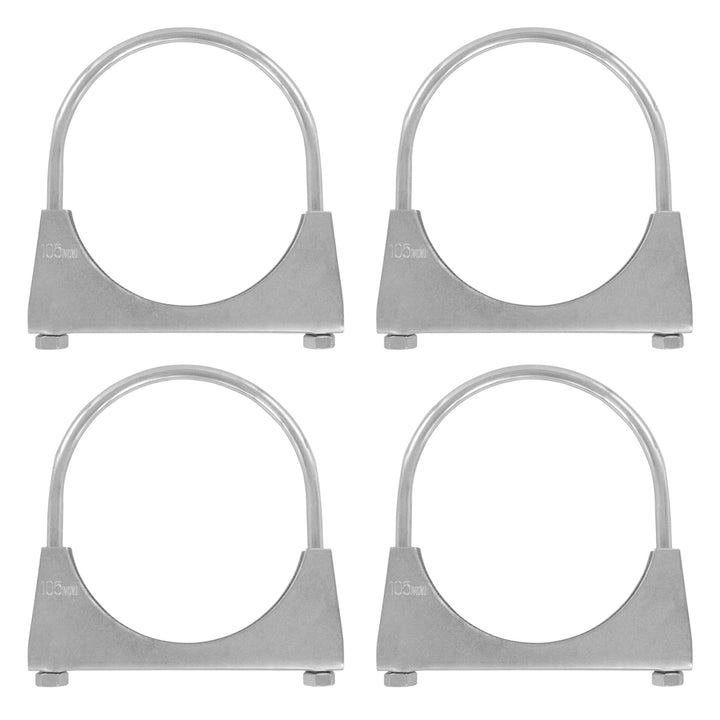 4er Set U Bügel Rohrschellen M8 x 105mm extrem belastbare Montageschellen aus verzinktem Stahl (4 St