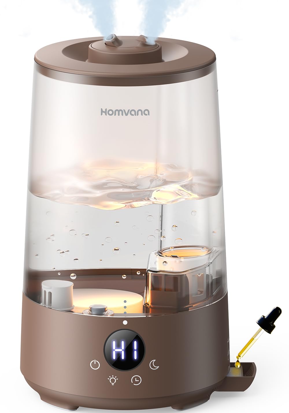 Homvana Luftbefeuchter Schlafzimmer Top-Fill, 3.6L 360°Cool Mist 34H Dauerhaft, Ruhig 16dB (SilentSp