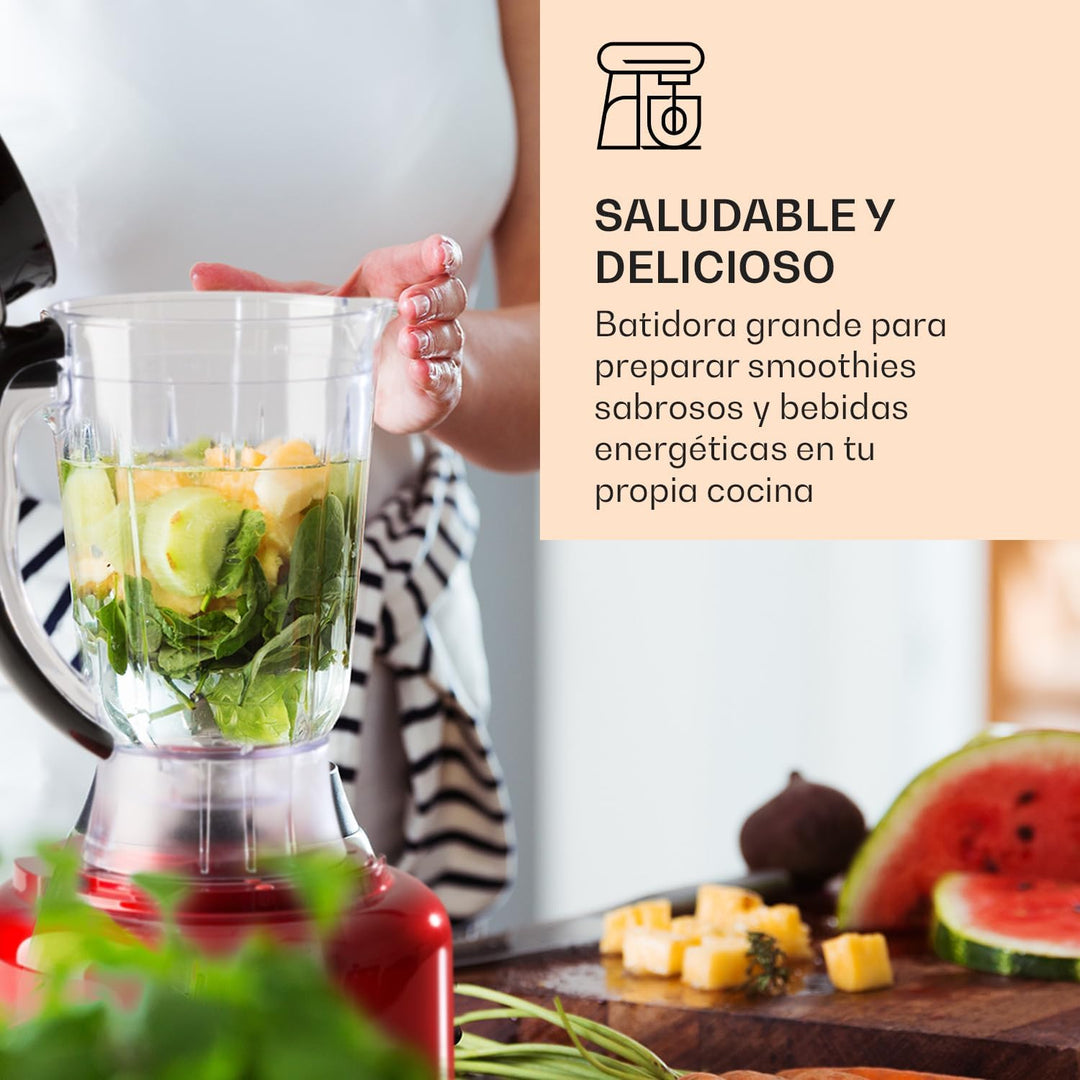 Klarstein Luca Multifunktionsmixer Standmixer Zerkleinerer Küchenreibe Saftpresse Food Processor, 10