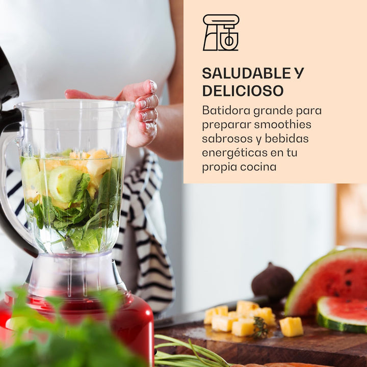 Klarstein Luca Multifunktionsmixer Standmixer Zerkleinerer Küchenreibe Saftpresse Food Processor, 10