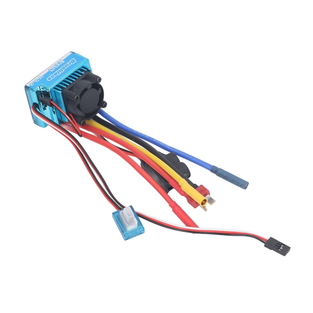 Pyhodi RC Car Brushless ESC, 80A 2-3S Easy Reset Elektronischer Geschwindigkeitsregler für 1/10 RC C