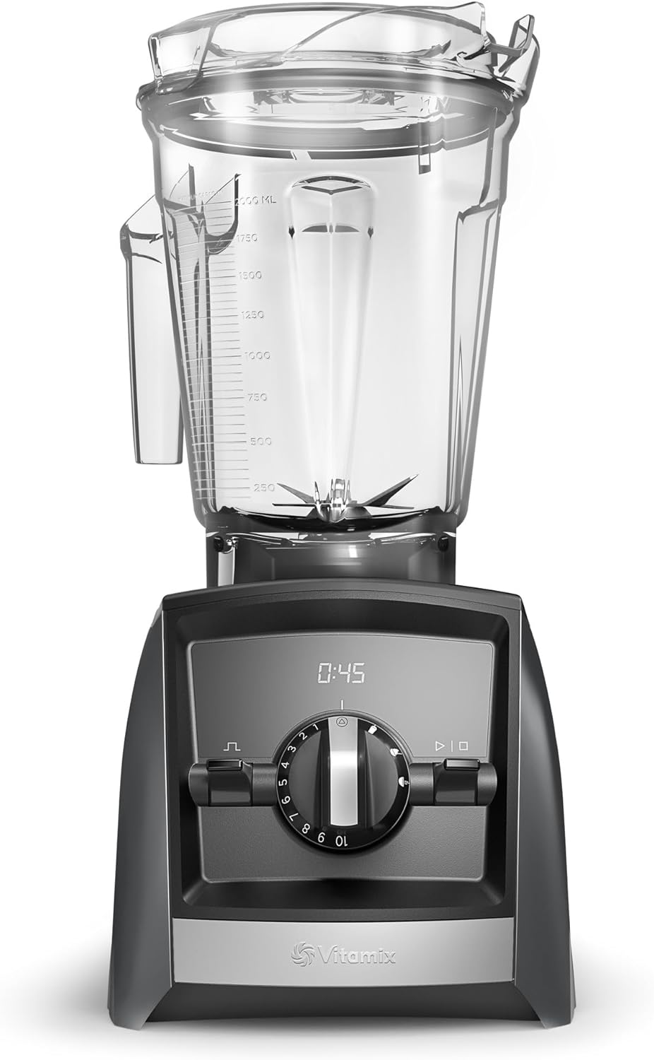 Vitamix A2500 Ascent Series Smart Blender, Profi-Qualität, 1,8 l, flacher Behälter, Schiefer Slate M