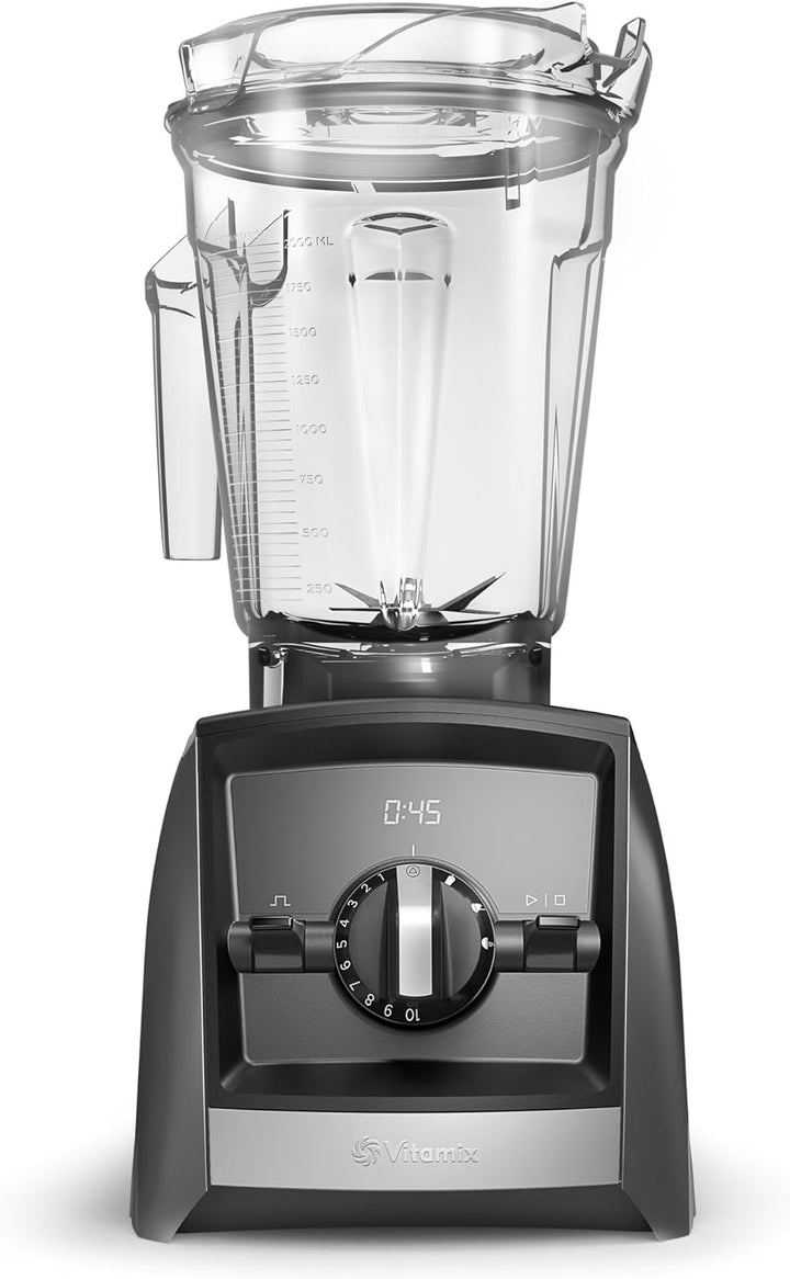 Vitamix A2500 Ascent Series Smart Blender, Profi-Qualität, 1,8 l, flacher Behälter, Schiefer Slate M