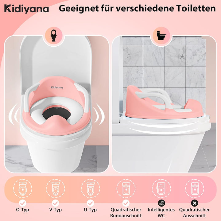 Toilettenaufsatz für Kinder, Kinder Toilettensitz mit weichem, abnehmbarem Sitzpolster, rutschfester