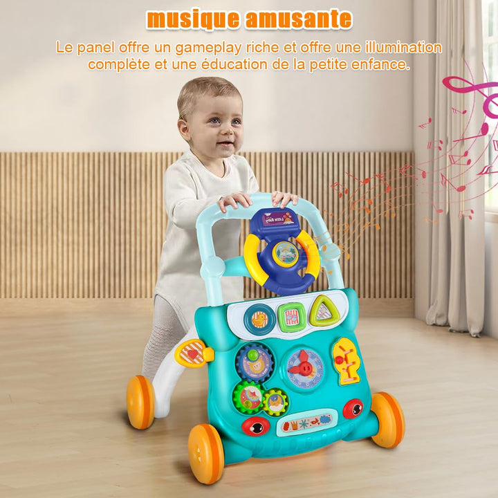 Lauflernhilfe für Babys, Laufwagen, Lauflernhilfe für Babys mit Musik-Player, stossdämpfendes Rad, G