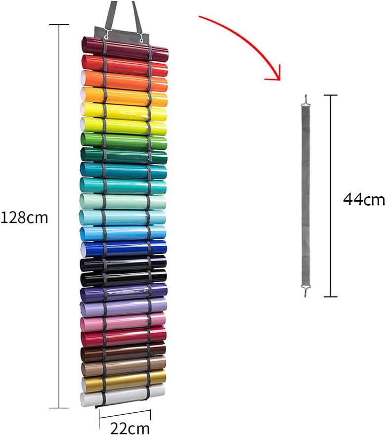 Vinyl Rollen Organizer mit 24 Fächern - Vinyl Aufbewahrungshalter und Rollen Halter für Papier, Gesc