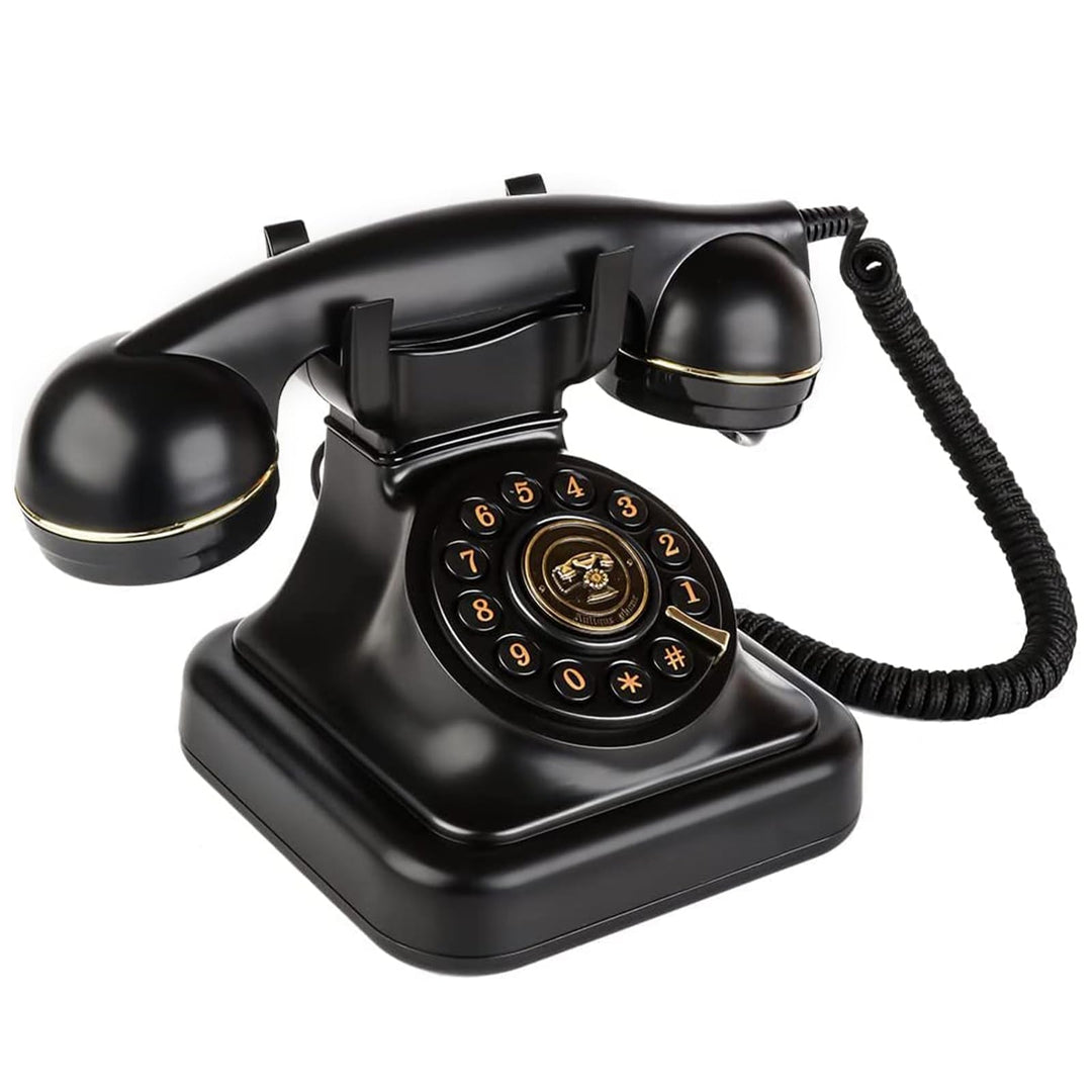 Sangyn Retro Festnetztelefone Klassisches Retro Telefon mit Wählscheibe Einstellbare Lautstärke Vint