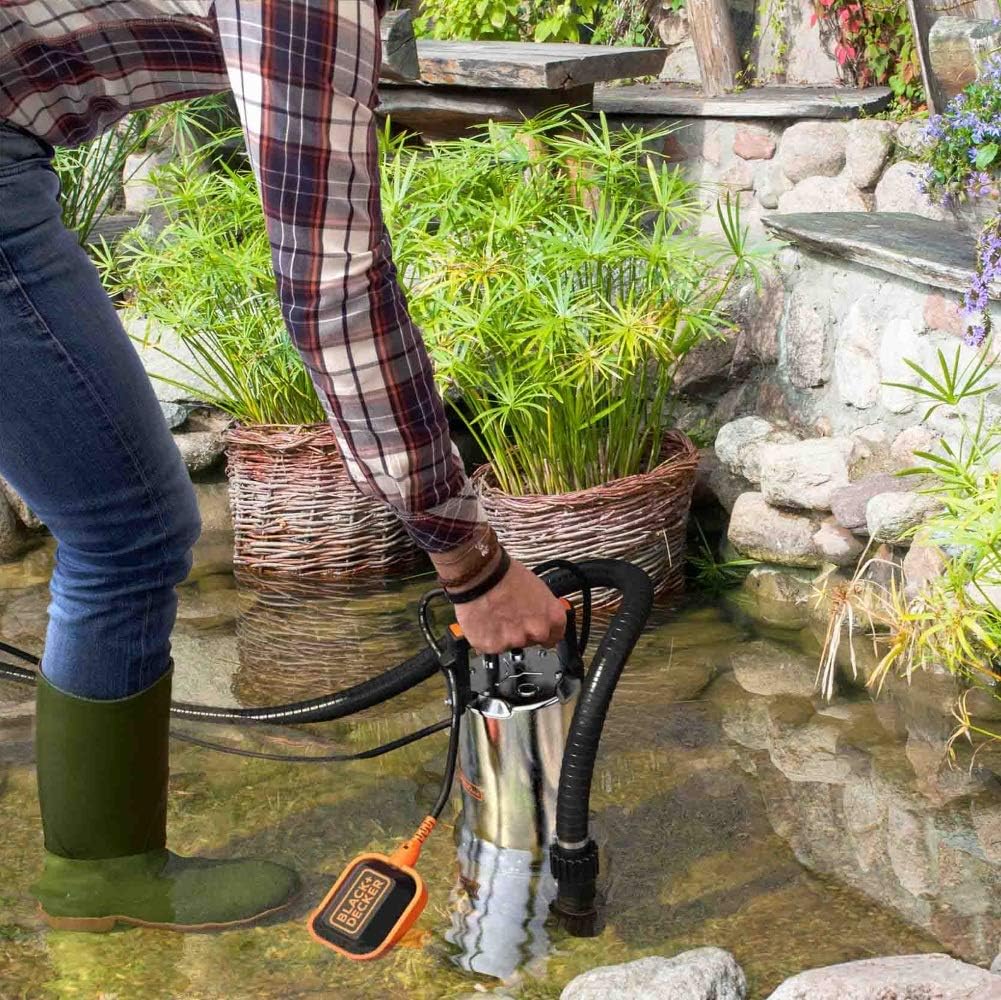 Black+Decker BXUP1100XDE Tauchpumpe für Schmutzwasser (1100 W, max. Förderleistung 16.500 l/h, max.