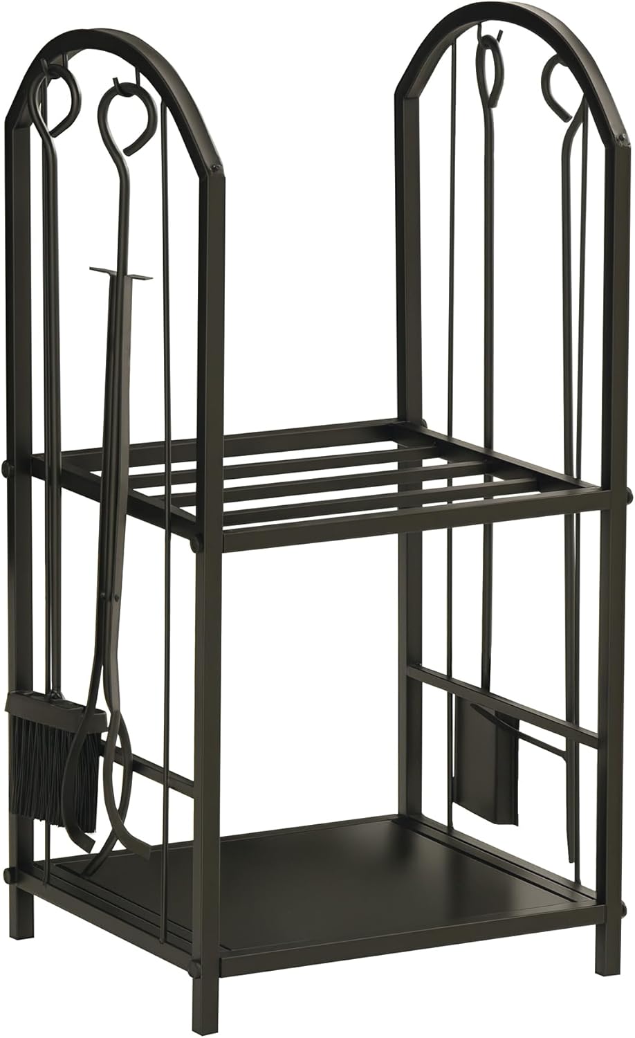 Outsunny kaminholzregal Kaminholzständer Brennholzregal mit 4 zusätzlichen Brennholzwerkzeugen Kamin