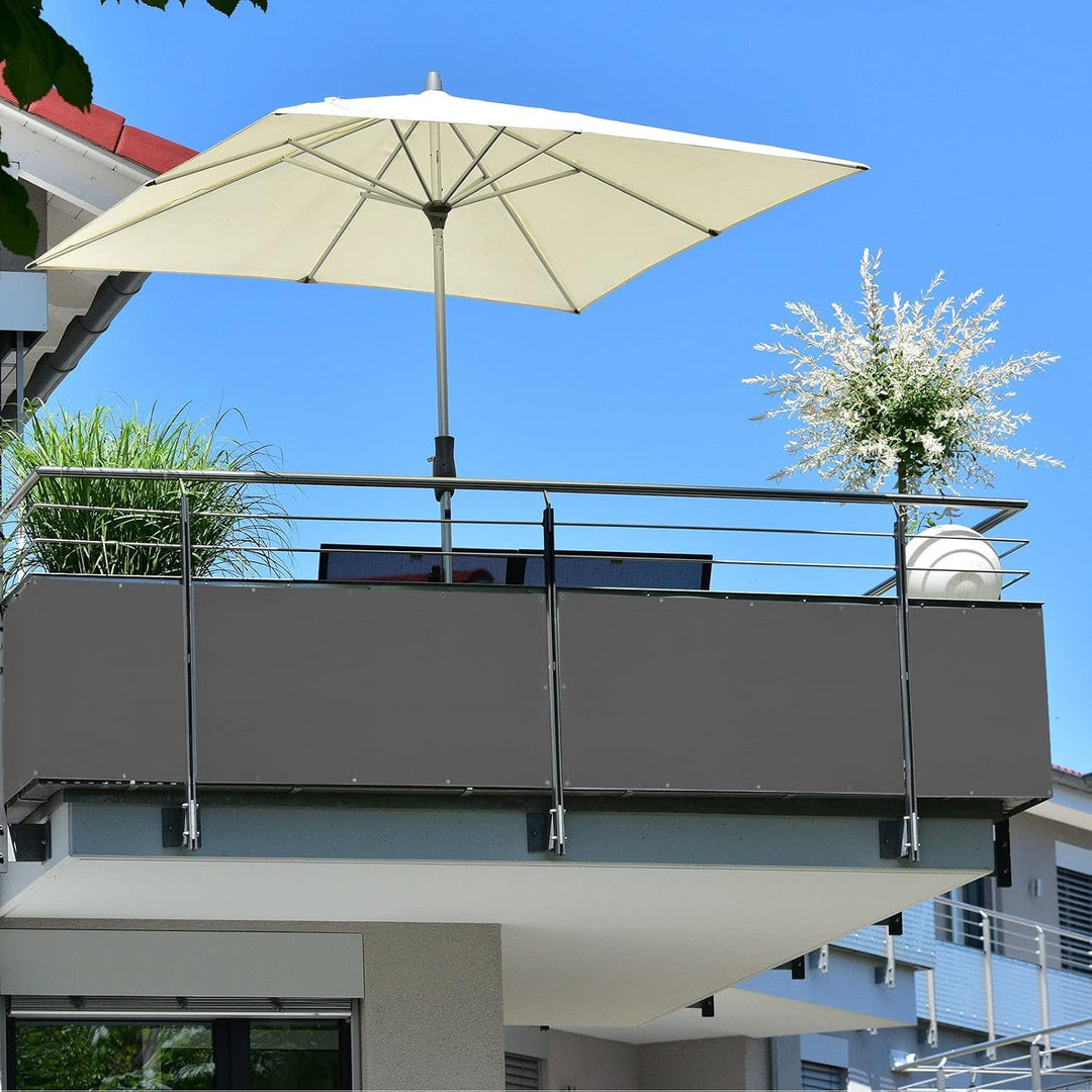 casa pura Balkon Sichtschutz UV-Schutz - 90x500cm - wetterbeständiges und pflegeleichtes HDPE-Spezia