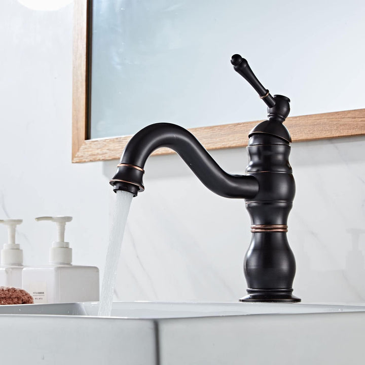 kisimixer Waschtischarmaturen Schwarz Matt Wasserhahn, Armaturen Waschtischarmatur 360°Schwenkbar au