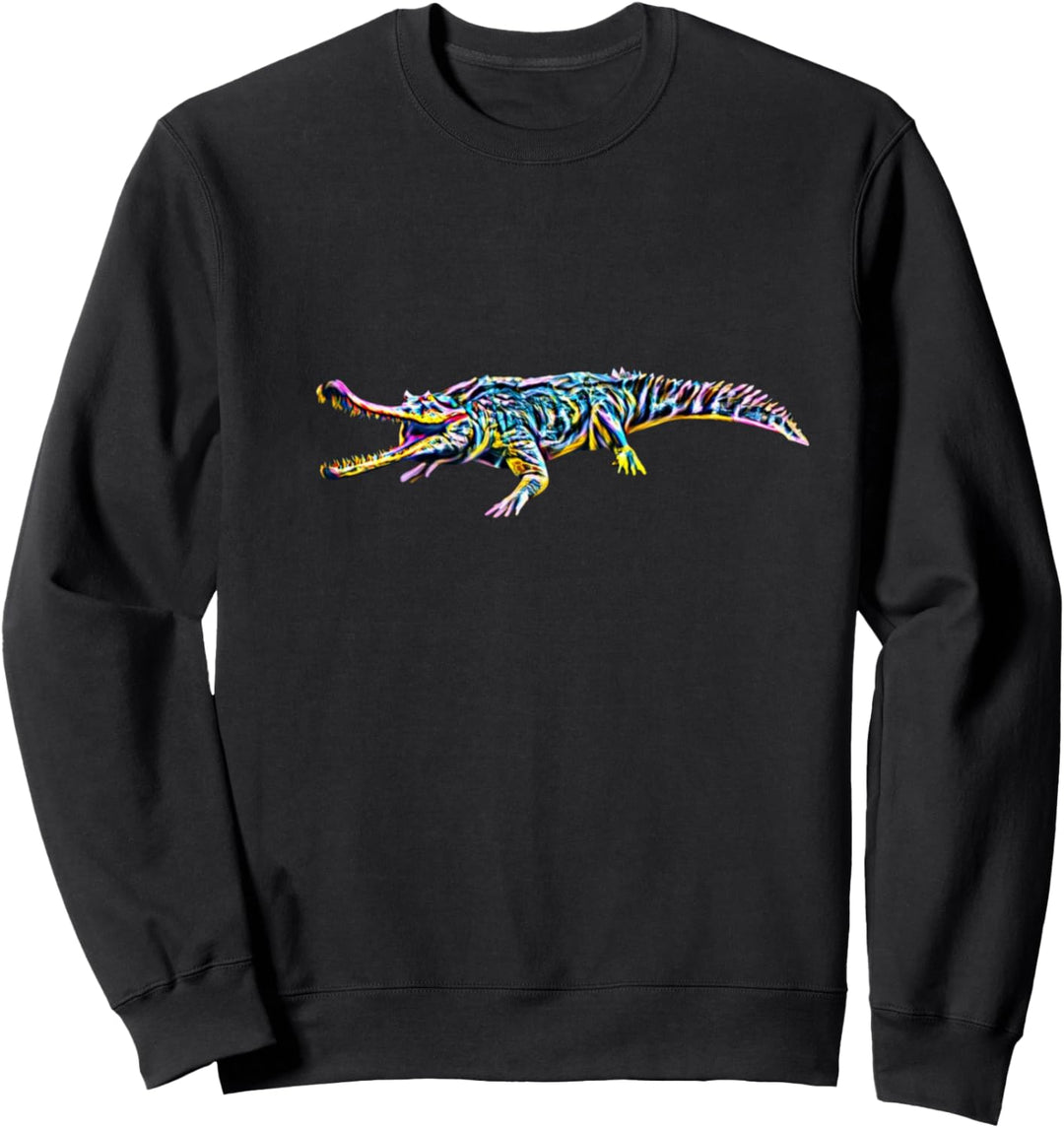 Krokodil Alligator Reptilien Motiv Echse Raubtiere Krokodile Sweatshirt