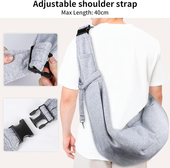 Sarsumir Hundetragetasche Verstellbare Schultergurt Tragetuch Hund Umhängetasche für Haustiere Klein