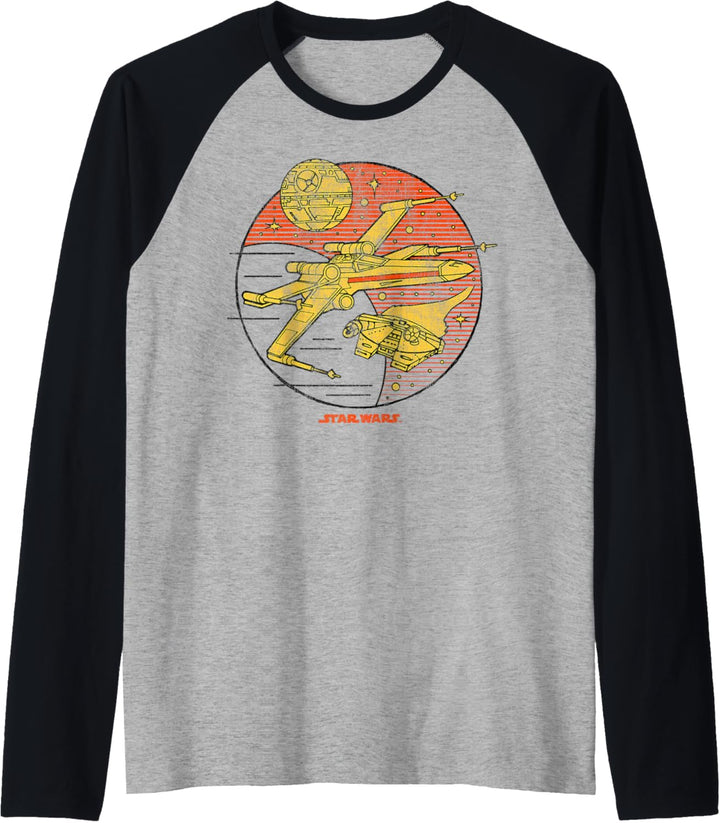 Star Wars X-Wing Falcon Vintage Space Craft Raglan