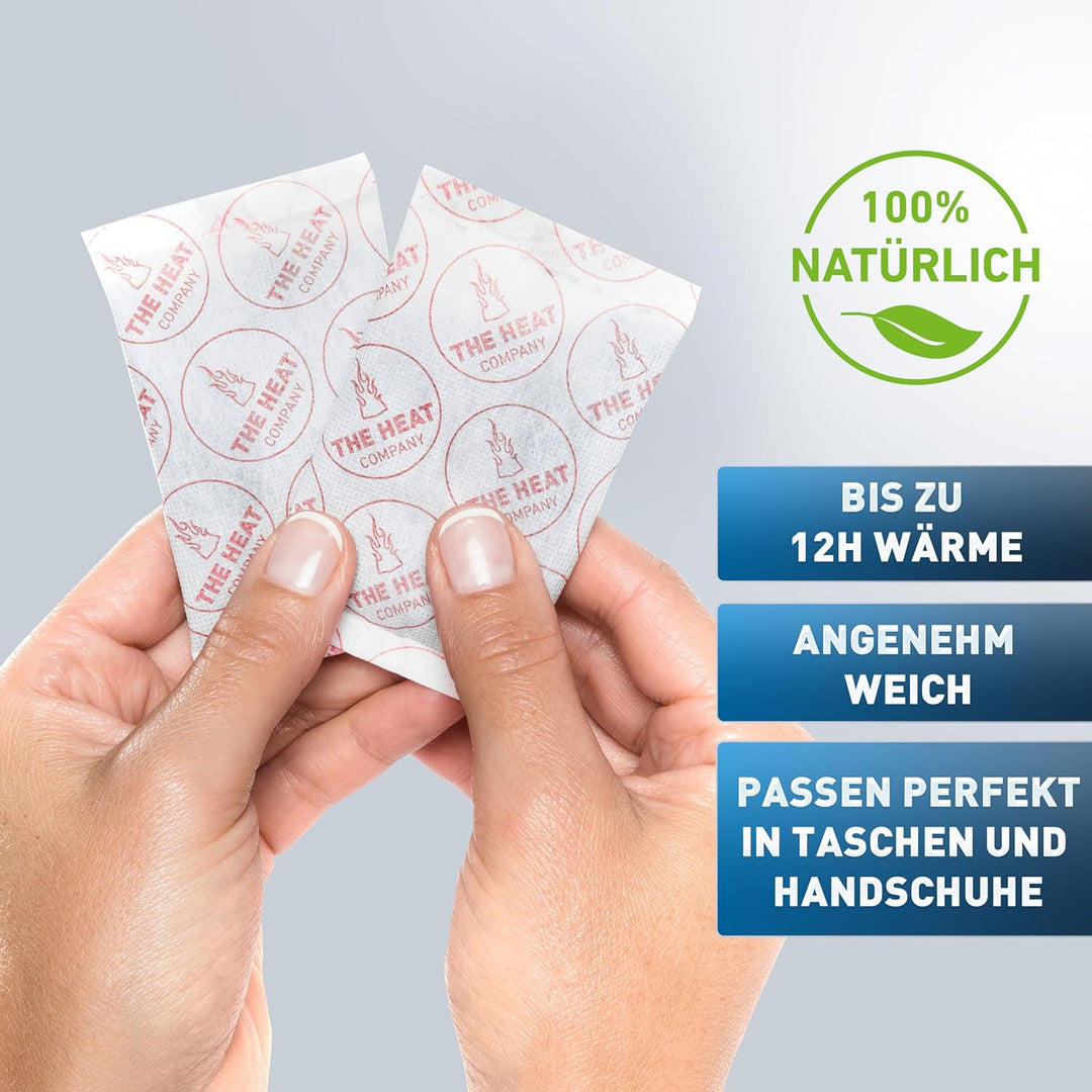 THE HEAT COMPANY Handwärmer - Neu: 30% weniger Plastik - EXTRA WARM: 12 Std. Wärme für die Hände - 1