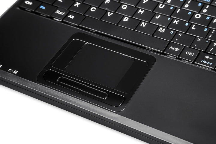Perixx PERIBOARD-510 H Plus Super Mini Touchpad Tastatur USB mit 2-Fach USB Hub schwarz Layout: Deut