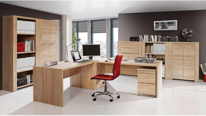 FORTE Calpe Container mit 3 Schubladen, Holzwerkstoff, Sonoma Eiche, 61 x 42 x 53 cm
