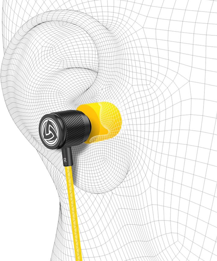 LUDOS Ultra Kopfhörer In Ear Ohrhörer mit Kabel und Mikrofon, Kristallklarer Klang, Ausgewogene Höhe