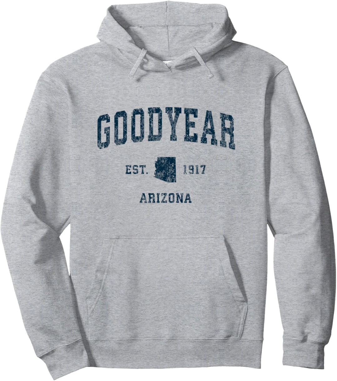 Goodyear Arizona AZ Vintage-Sportdesign, Marineblau Pullover Hoodie