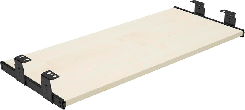 FIX&EASY Tastaturauszug mit Tastaturablage 600X300mm ahorn Dekor, Auszugschienen schwarz 300mm mit E