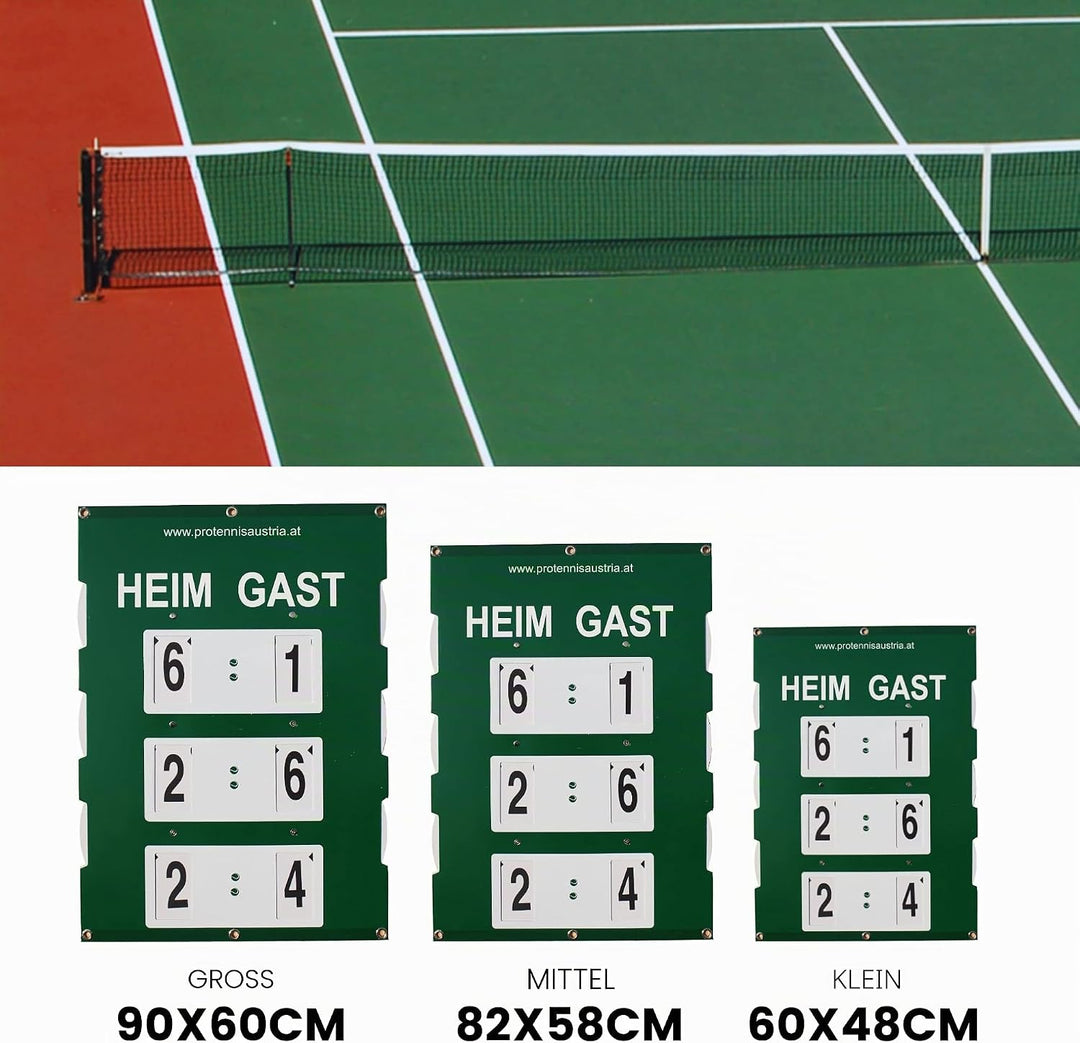 Tennis Spielstandsanzeiger – beidseitige Tennis Zähltafel/Anzeigetafel 60 x 46 cm, 60 x 46 cm