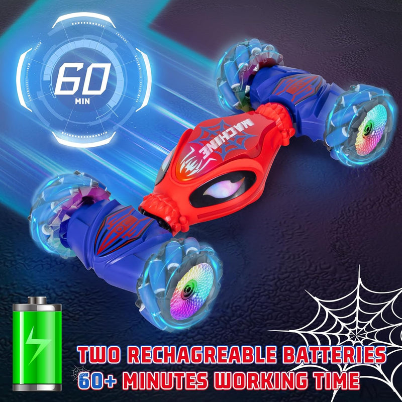 Yellcetoy Ferngesteuertes Spider Auto mit Handsteuerung, Glove Controlled Car mit Musik & Licht, 4WD