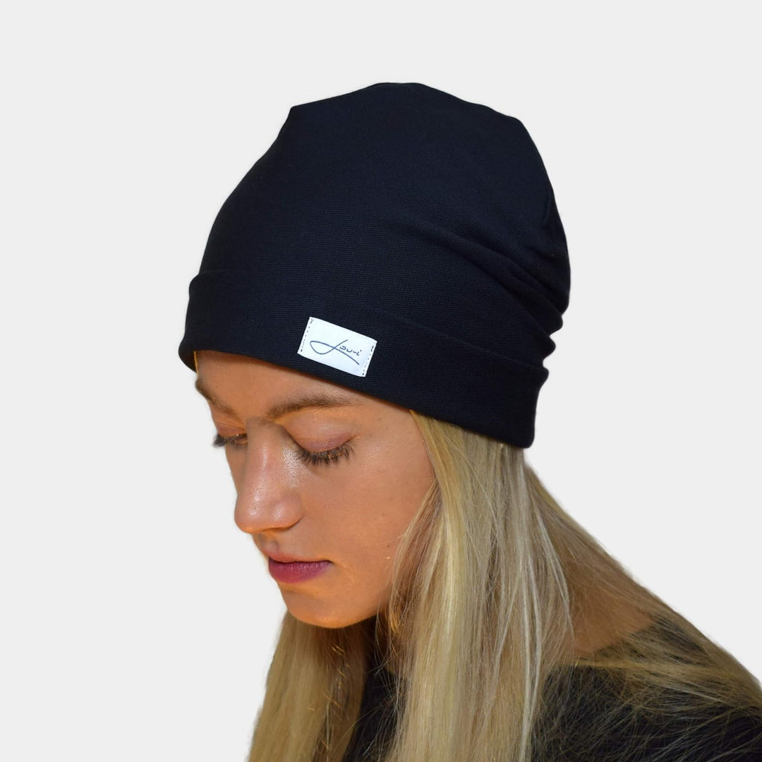 Baumwollmütze blau Made in Germany - Unisex Beanie - Sehr leichte & bequeme Sommermütze
