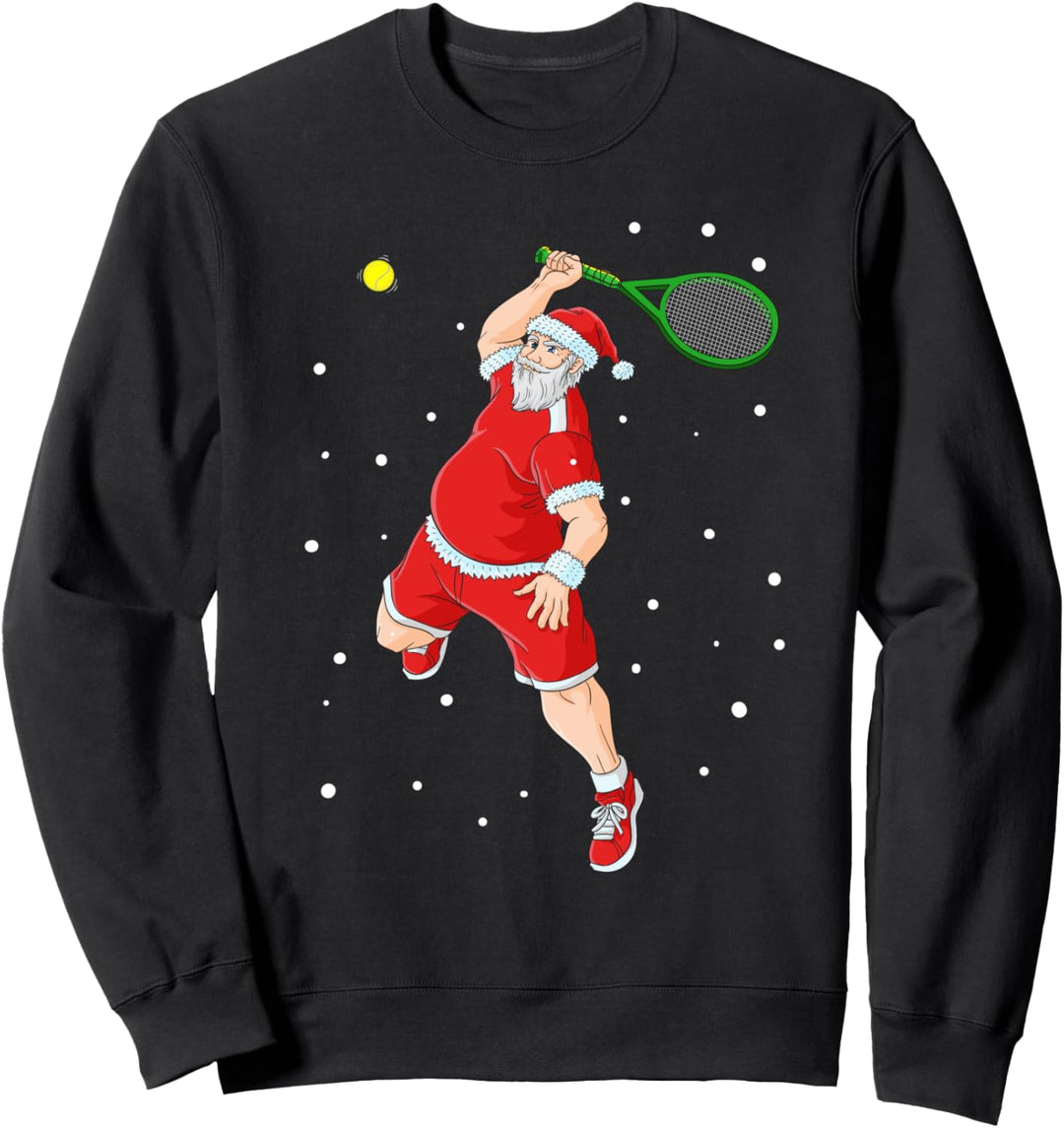 Lustiges Tennis Weihnachtsmann Weihnachten Tennisspieler Sweatshirt