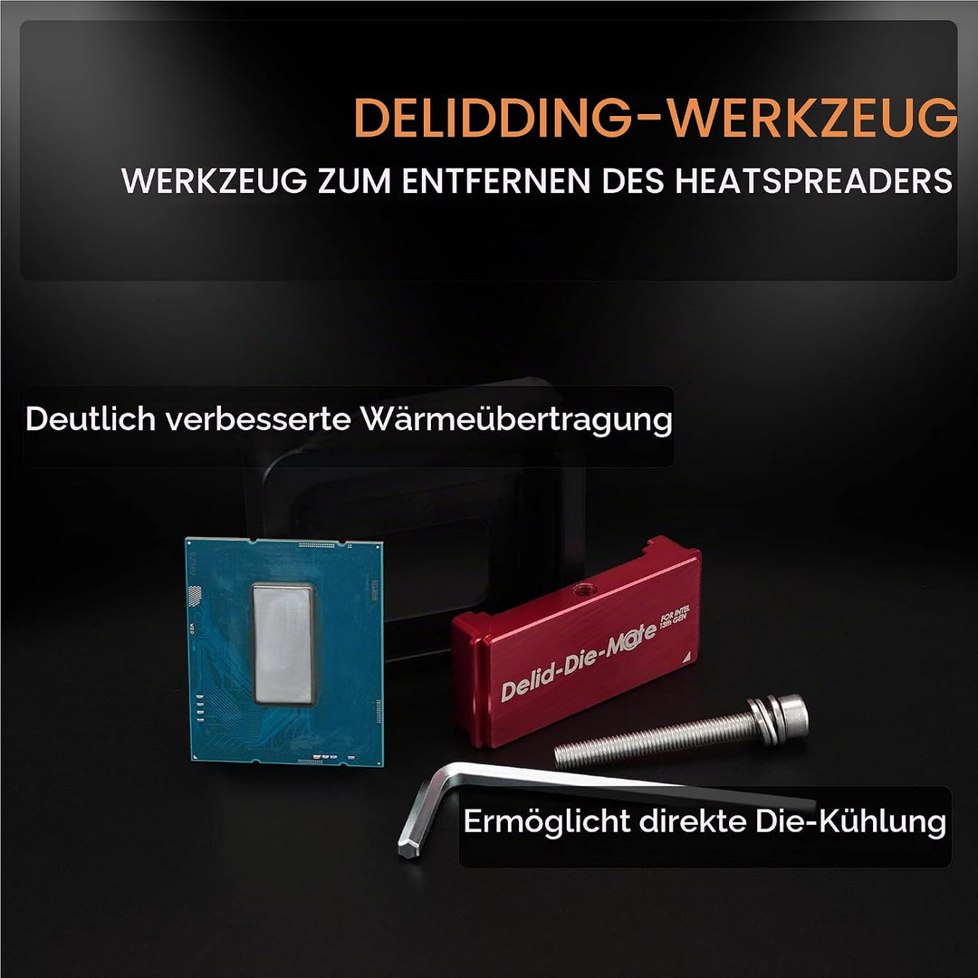 Thermal Grizzly - Delid-Die-Mate - Intel 13th Gen CPU Delid-Tool - Werkzeug zum Entfernen des Prozes