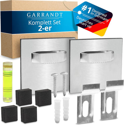 Garrandt - Alu Dibond und Acrylbilder Aufhängung - Bilderhaken selbstklebend - Alu Dibond Aufhängung