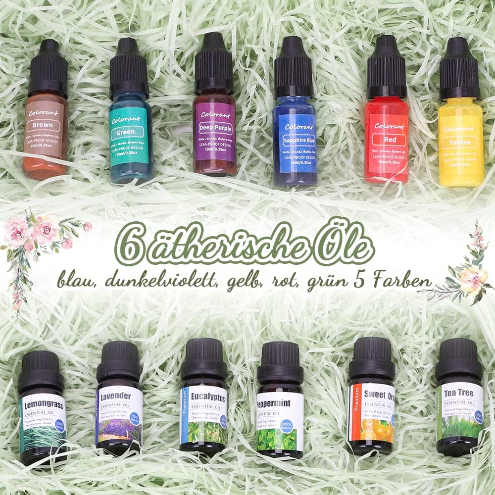 OSTWOLKE DIY Seife Selber Machen, Seifen Selber Machen Set, Kreative Basteln Erwachsene, Seife DIY K