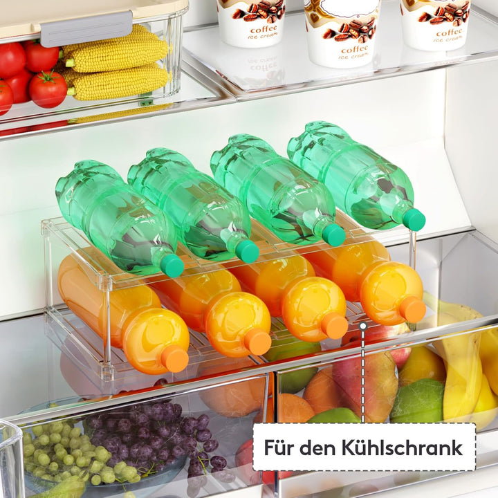 Lifewit Stapelbarer Flaschenorganizer aus Kunststoff für Zuhause, Tumbler- und Becherhalter, Transpa