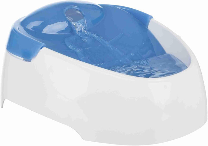 TRIXIE elektronischer Wasserspender "Trinkbrunnen Duo Stream, Kunststoff, 1 l/20 × 12 × 23 cm, weiss
