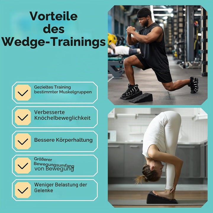 Squat Wedge – Kniebeugen-Keil-Block 235,9 kg Tragkraft – Schrägbrett für Wadendehnung – Wadendehner,